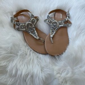 Express Jeweled Rhinestone Embellished Sandals